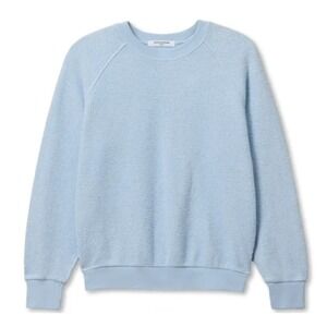 Perfectwhitetee Ziggy Fleece Sweatshirt Womens XS Blue Raglan Lounge Travel